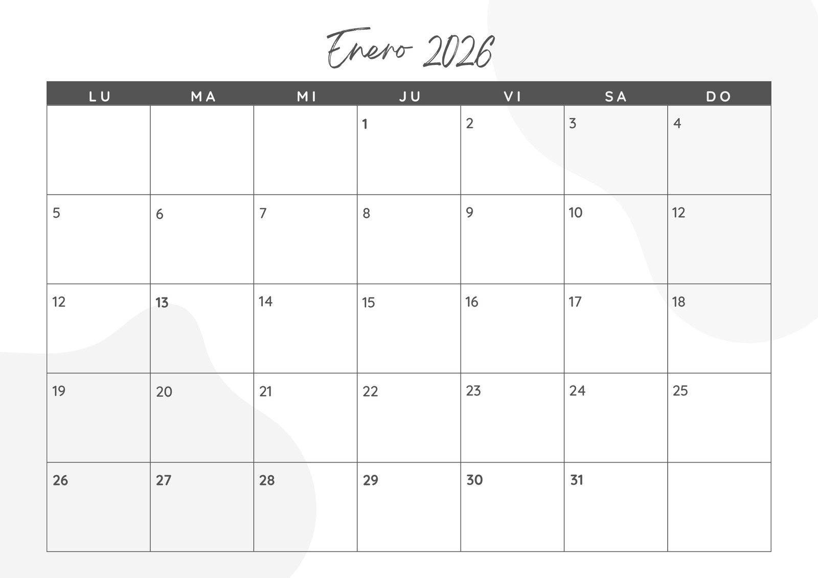 Página 3 - Calendarios 2026 Para Imprimir Y Personalizar | Canva | Calendario 2026 para editar