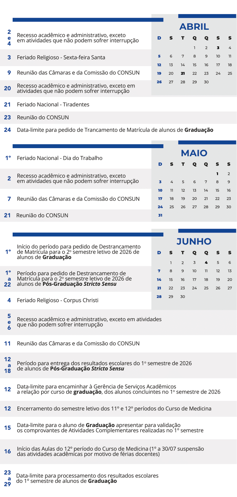 Portal Puc-Campinas » Calendário Acadêmico | Calendário Puc-Campinas 2025