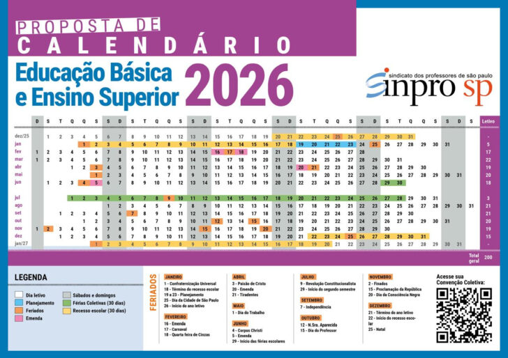 Calendario escolar de 2026